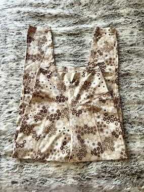 Aerie Offline High-Waist Beige Retro Floral Print Leggings M